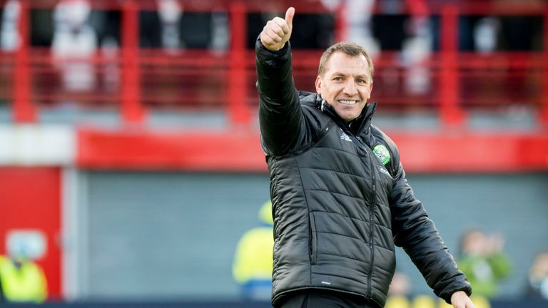 Celtic manager Brendan Rodgers at full-time