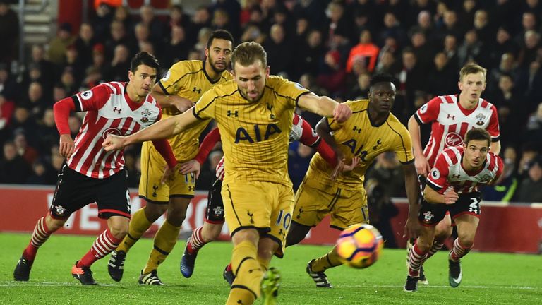 Harry Kane balloons his penalty over the crossbar 