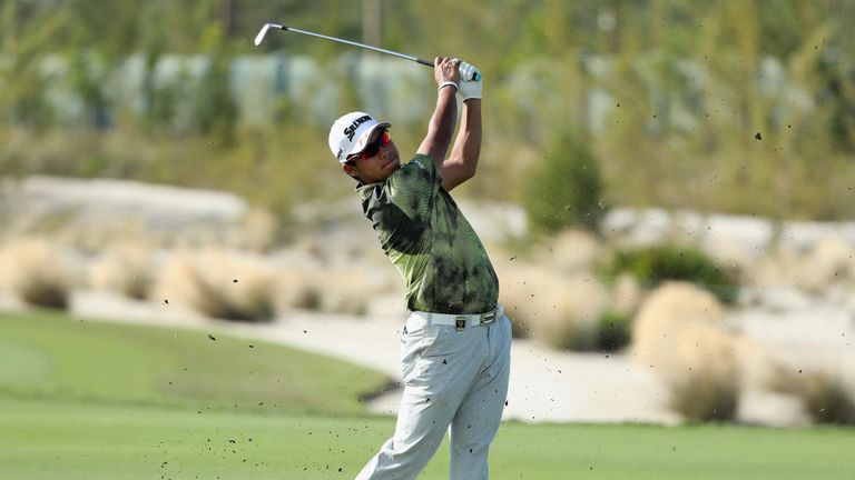 Hideki Matsuyama during round two of the Hero World Challenge at Albany