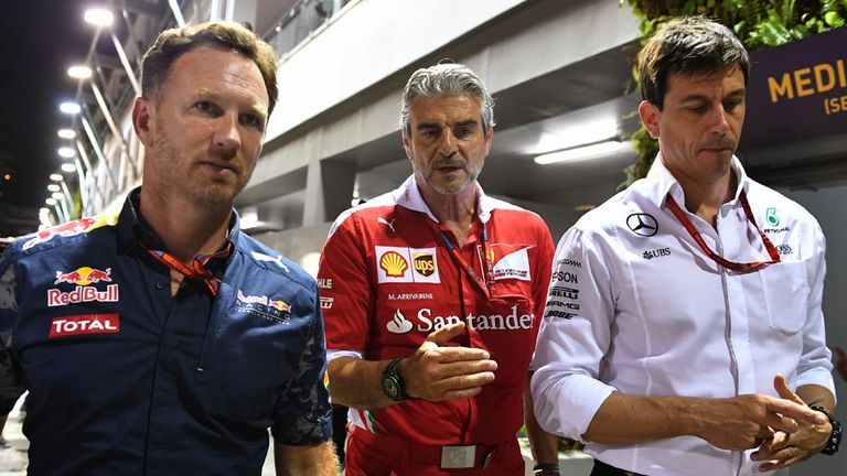Three wise men of F1: Christian Horner, Maurizio Arrivabene and Toto Wolff - Picture from Sutton Images 