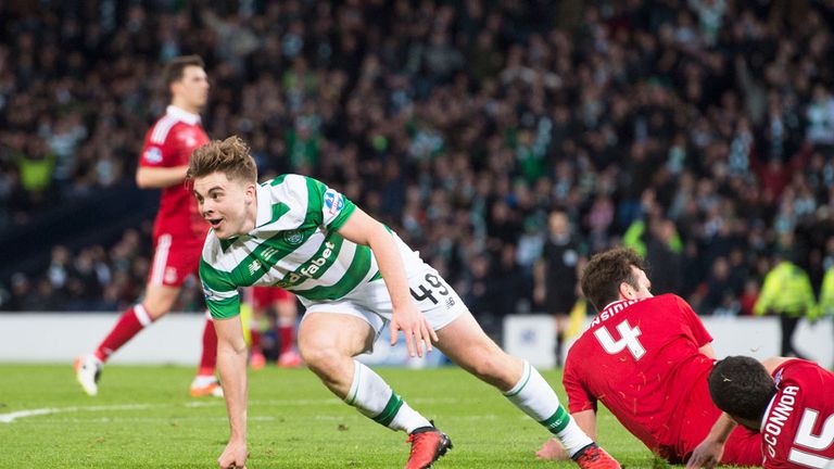Celtic winger James Forrest is out of action for another two weeks