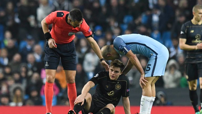 Forrest (grounded) came off early in the second-half at the Etihad stadium