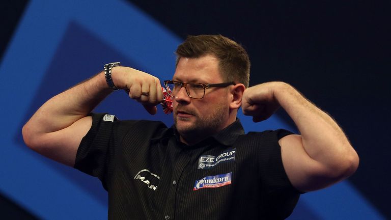 James Wade celebrates after his latest Houdini act