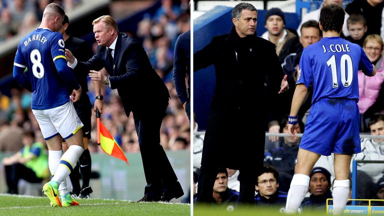 Ronald Koeman's approach to Ross Barkley at Everton is similar to Jose Mourinho's to Joe Cole at Chelsea