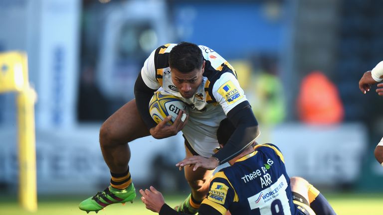 Frank Halai on the charge for Wasps