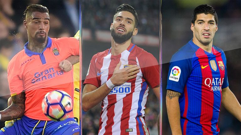 Kevin Prince Boateng, Yannick Carrasco and Luis Suarez all feature in La Liga Team of the Season