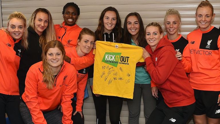 Liverpool Ladies welcomed Kick it Out for a workshop in November