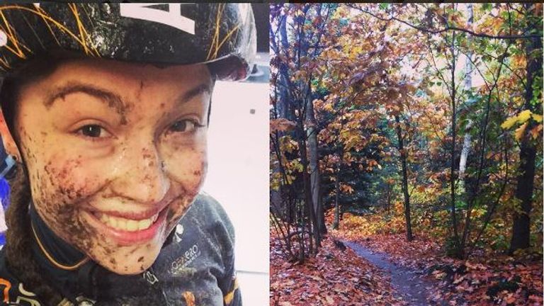 Lucy has been enjoying the muddy trails in her off-season training (Instagram @lucygarner94)