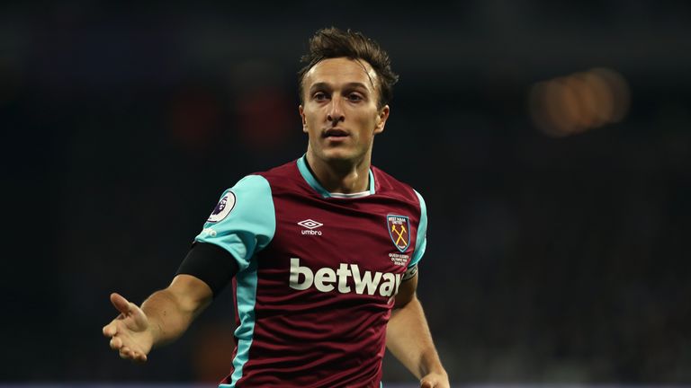 STRATFORD, ENGLAND - DECEMBER 14:  Mark Noble of West Ham United in action during the Premier League match between West Ham United and Burnley at London St