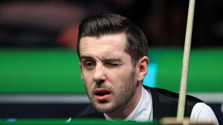 Mark Selby during his match with Ronnie O'Sullivan during day twelve of the Betway UK Championships 2016, at the York Barbican.