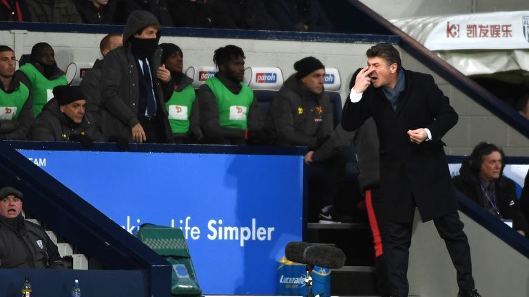Walter Mazzarri defended his side's disciple before the game, but was unhappy with some refereeing decisions