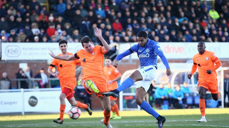 Mikael Mandron in action for Eastleigh