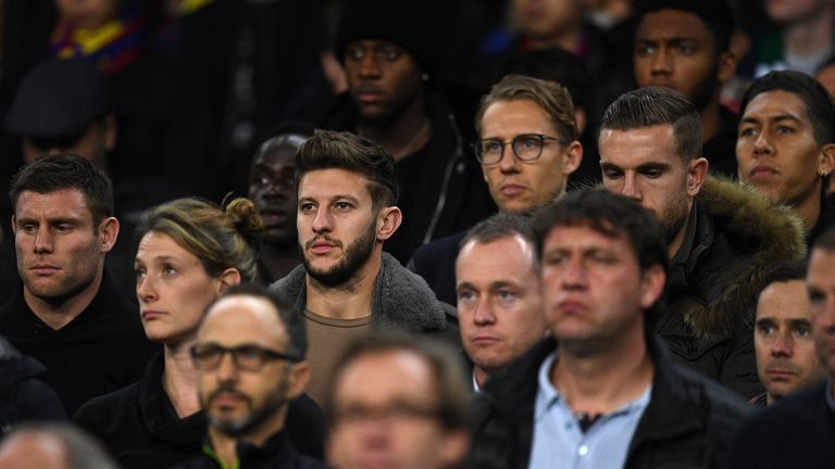 James Milner, Adam Lallana, Lucas and Jordan Henderson