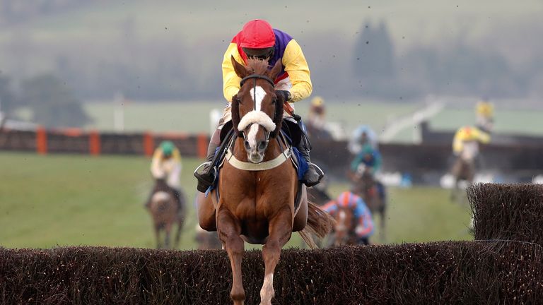 CHEPSTOW, WALES - DECEMBER 27:  Richard Johnson riding Native River clear the last to win The Coral Welsh Grand National Steeple Chase at Chepstow Racecour