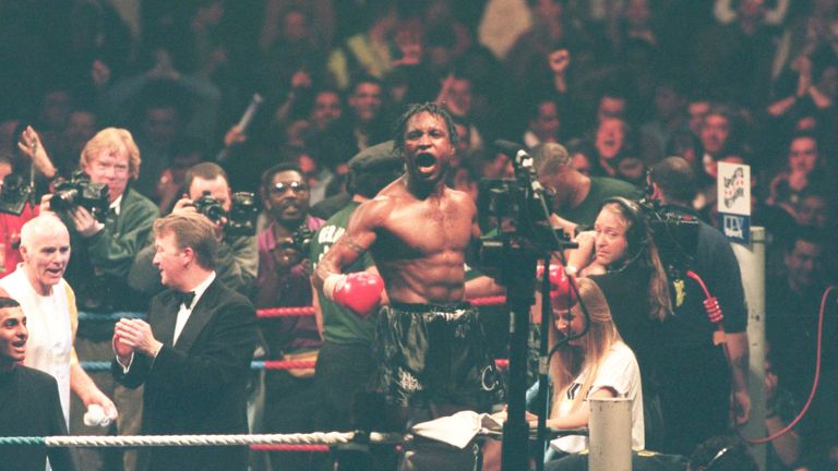 Nigel Benn - Feb 1995 after Gerald McCllen fight