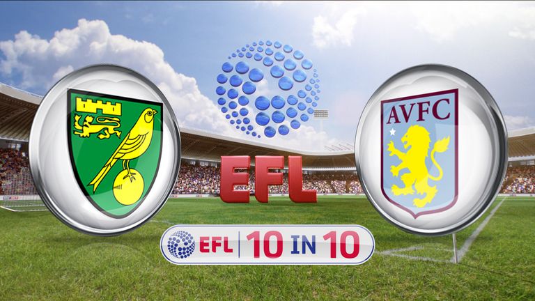 The 10 in 10 action continues as Norwich welcome Aston Villa. Watch live coverage on SS1 from 7.30pm on Tuesday.