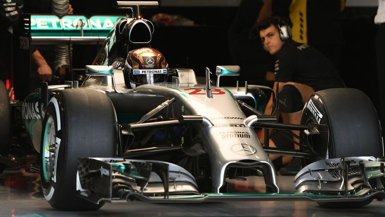 Wehrlein tests the Mercedes W07 at Silverstone in July 