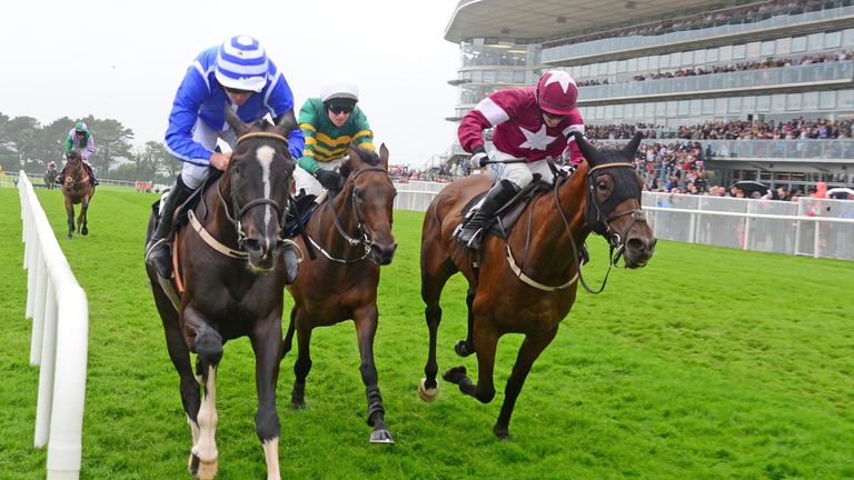 Penhill and Ruby Walsh (left) win the Colm Quinn BMW Novice Hurdle