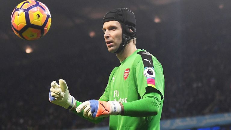 Arsenal goalkeeper Petr Cech was unhappy with the second decison in particular