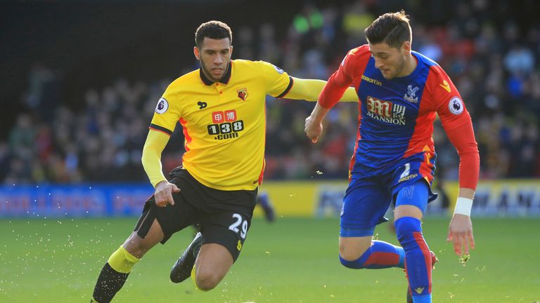 Etienne Capoue and Joel Ward vie for possession