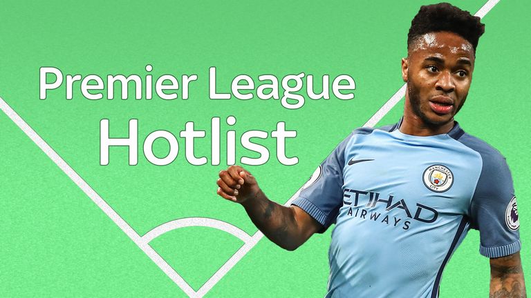 Raheem Sterling features on Premier League hotlist this week