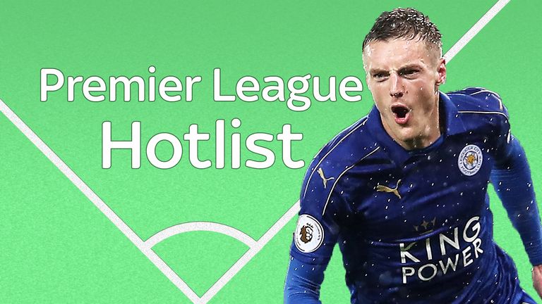 Jamie Vardy takes his place on Premier League hotlist this week