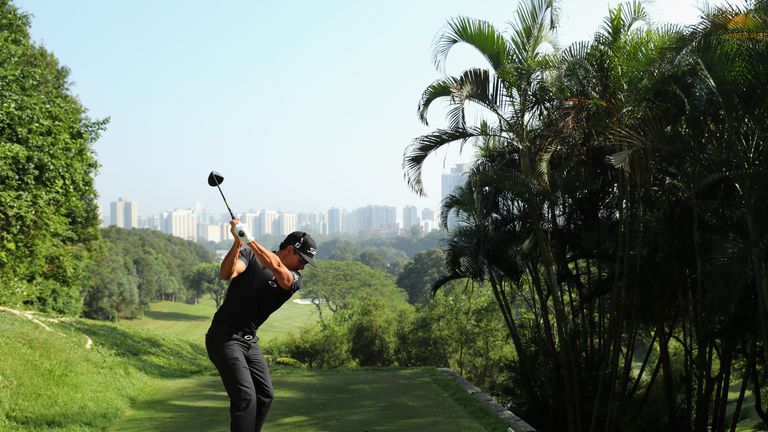 HONG KONG - DECEMBER 08:  Rafa Cabrera Bello of Spain in action during the first round of the UBS Hong Kong Open at The Hong Kong Golf Club on December 8, 