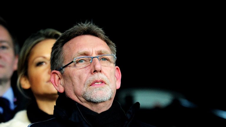 LONDON, ENGLAND - FEBRUARY 14:  Ray Trew, the new owner of Notts County looks on during the FA Cup sponsored by E.ON fifth round match between Fulham v Not