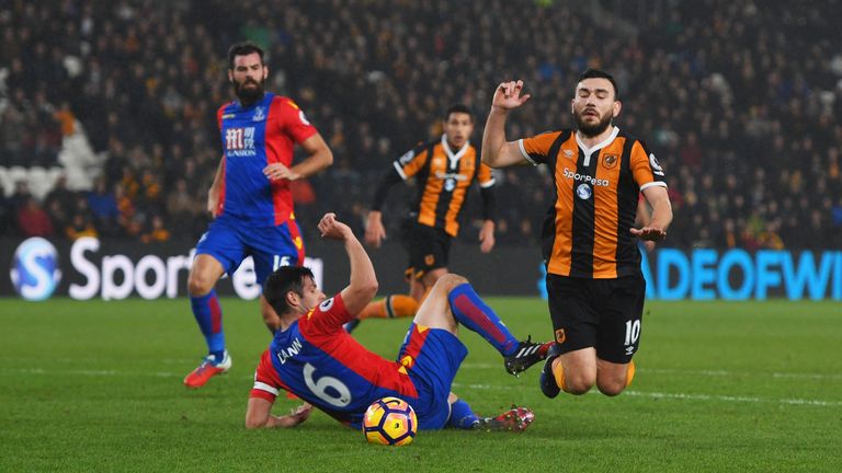 Robert Snodgrass won a controversial first-half penalty