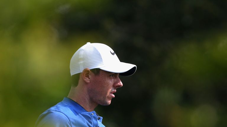 DUBAI, UNITED ARAB EMIRATES - NOVEMBER 20:  Rory McIlroy of Northern Ireland looks on during the final round of the DP World Tour Championship on the Earth