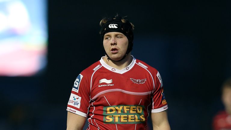 James Davies in action for Scarlets 
