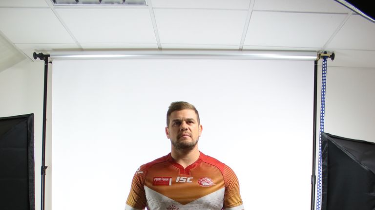 Catalans captain Remi Casty in their new home shirt for the 2017 season