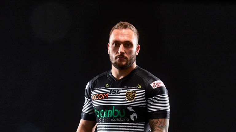Hull FC home kit for 2017 worn by Josh Griffin