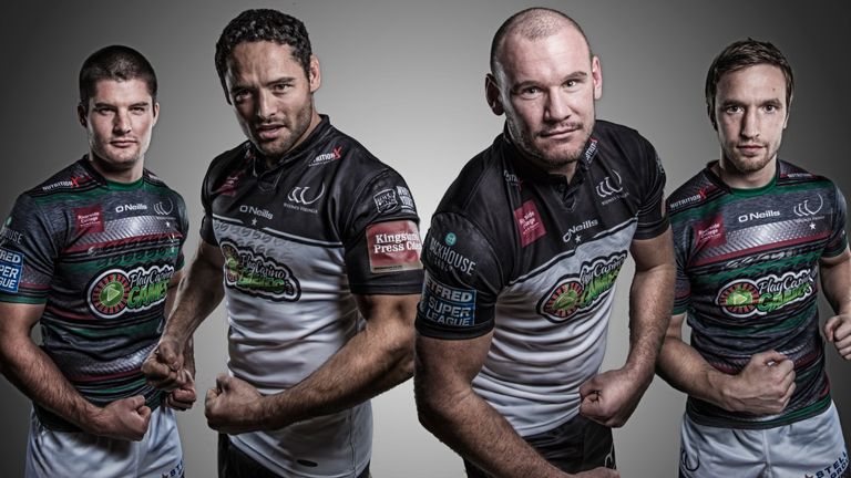 Widnes' home and away kits for 2017