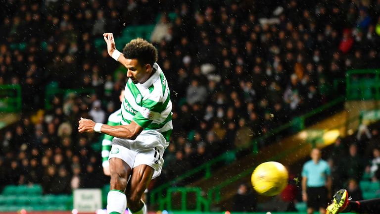 Scott Sinclair scores the decisive goal in Celtic's 1-0 win over Partick