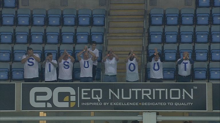 Coventry fans protest against Sisu
