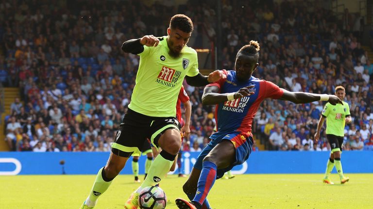 Souare in action for Crystal Palace against Bournemouth