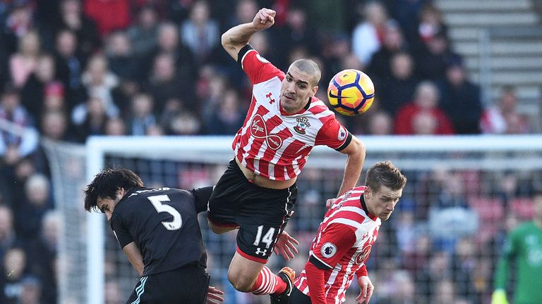 Oriol Romeu in action against West Brom at St Mary's Stadium