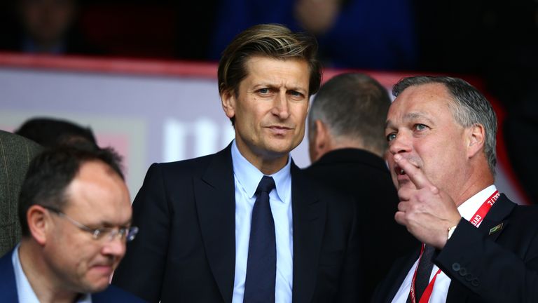 LONDON, UNITED KINGDOM - APRIL 09:  Crystal Palace chairman Steve Parish is seen prior to the Barclays Premier League match between Crystal Palace and Norw