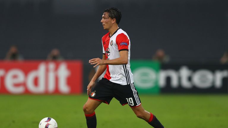 ROTTERDAM, NETHERLANDS - SEPTEMBER 15: Steven Berghuis of Feyenoord in action during the UEFA Europa League Group A match between Feyenoord and Manchester 