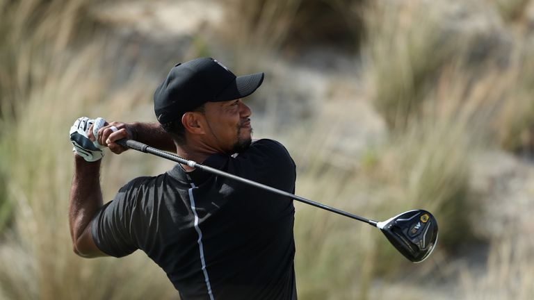 Tiger Woods during round one of the Hero World Challenge at Albany