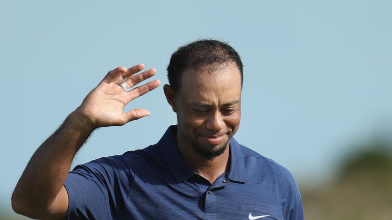 Tiger Woods during round two of the Hero World Challenge at Albany
