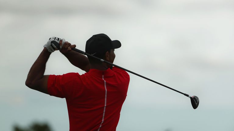 Tiger Woods during the final round of the Hero World Challenge at Albany