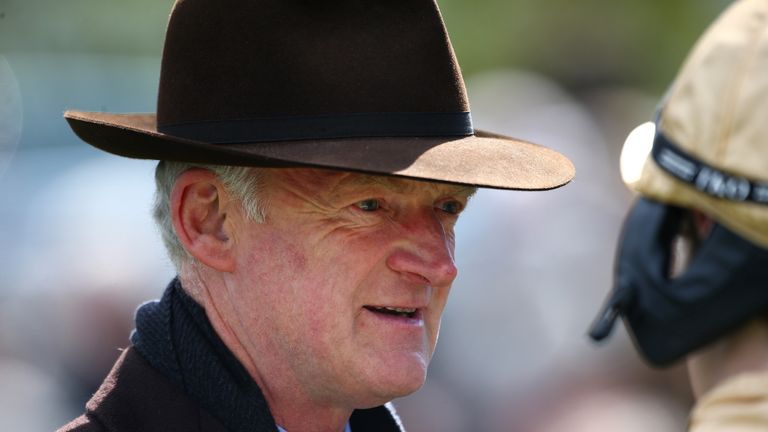 Trainer Willie Mullins looks on in the parade ring at Sandown