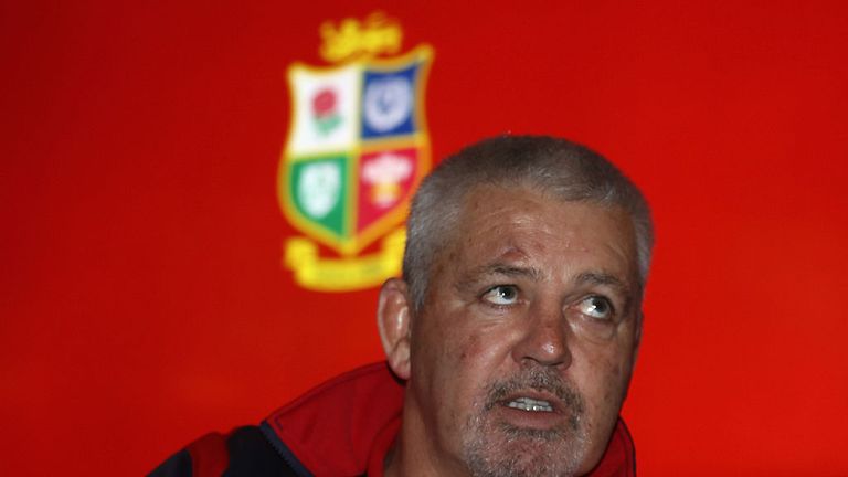 MAYNOOTH, IRELAND - DECEMBER 07:  Warren Gatland, the Lions head coach, faces the media during the 2017 British & Irish Lions Coaching Team Announcement.