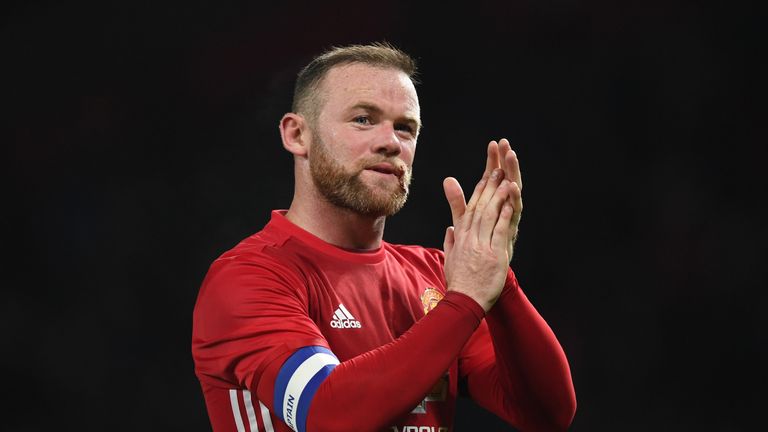 MANCHESTER, ENGLAND - NOVEMBER 30:  Wayne Rooney of Manchester United applauds fans following the EFL Cup quarter final match between Manchester United and