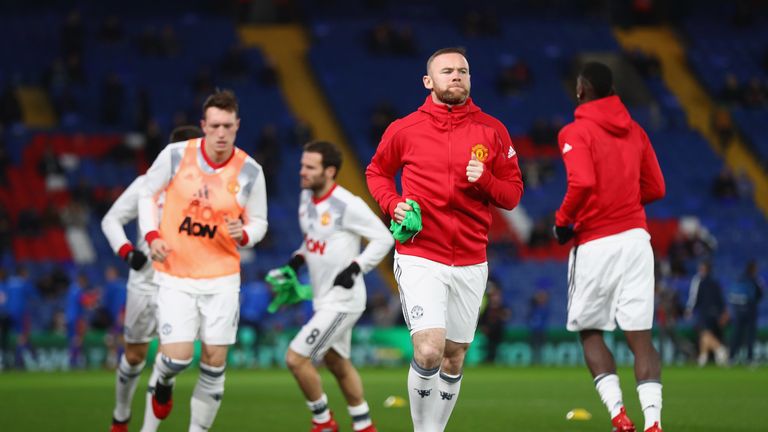 LONDON, ENGLAND - DECEMBER 14:  Wayne Rooney of Manchester United warms up prior to the Premier League match between Crystal Palace and Manchester United a