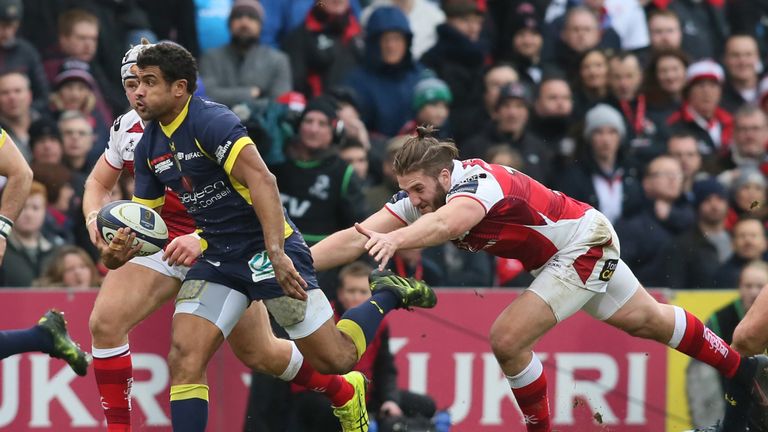 Wesley Fofana looks to get away from Stuart McCloskey 