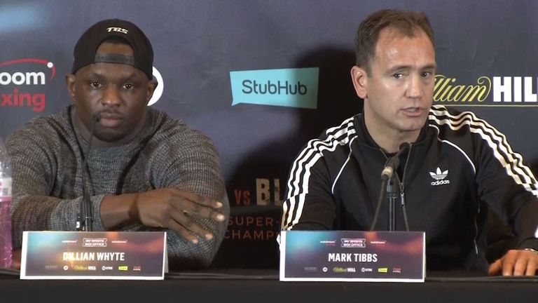 Dillian Whyte with trainer Mark Tibbs