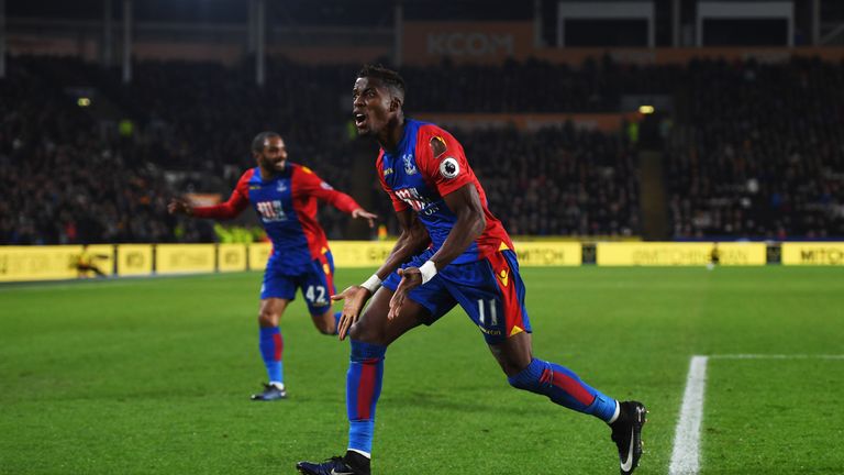 Wilfried Zaha puts Crystal Palace in front